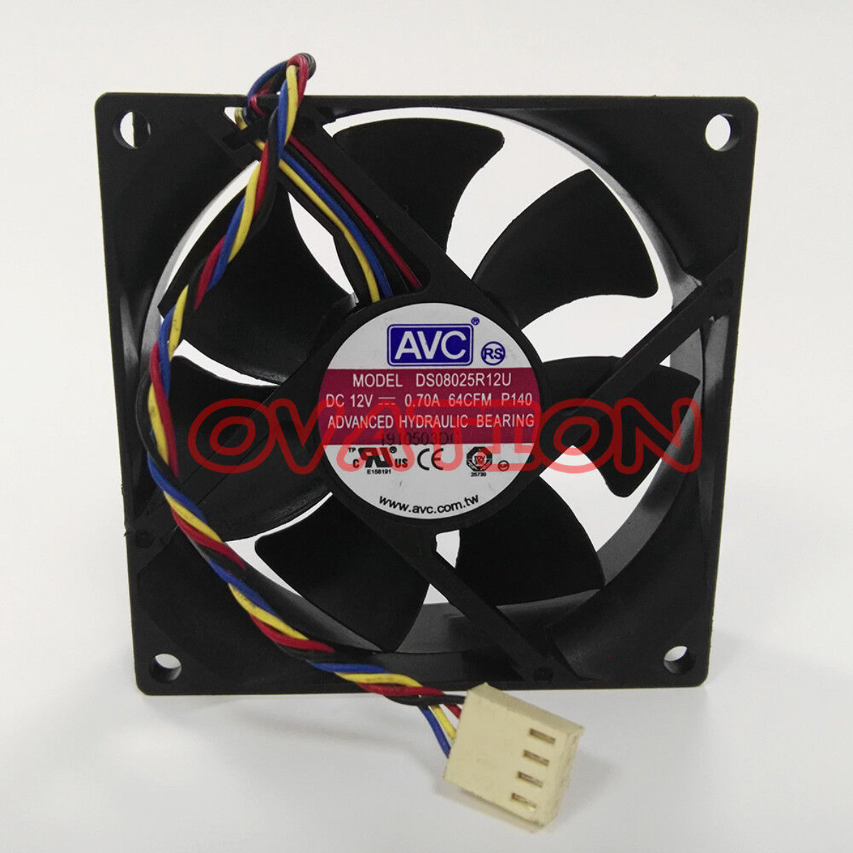 fan DC12V 0.70A 80×80mm×25mm 4pin PWM For AVC DS08025R12U Speed control Cooling