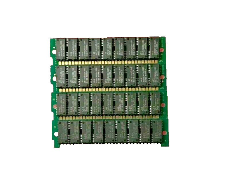 4x 4MB 30-Pin 9-chip 60ns Parity FPM Memory SIMM Apple RAM Macintosh II Lot