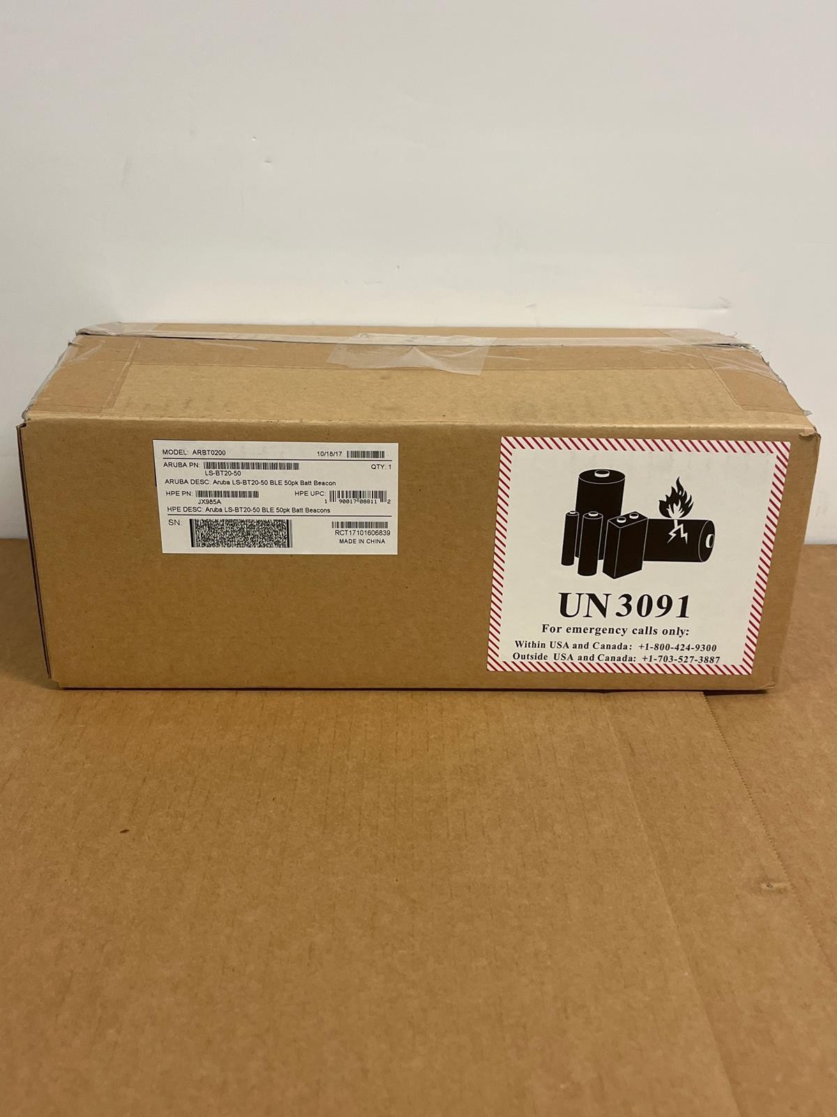 HP HEWLETT PACKARD LOT OF 50 ARBT0200 ARUBA LS-BT20-50 BLE 50-PACK BATT. BEACONS
