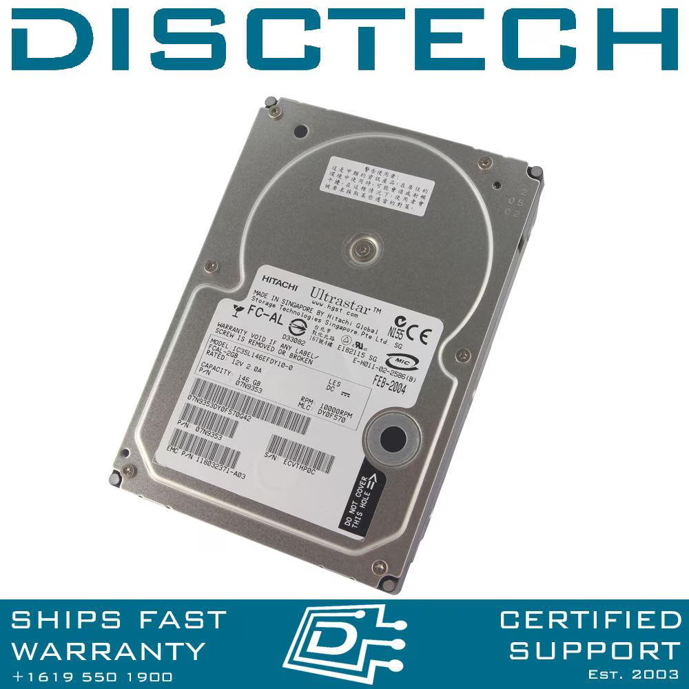 IBM / Hitachi Ultrastar 146Z10 07N9353 Fibre / Fiber Channel Hard Drive