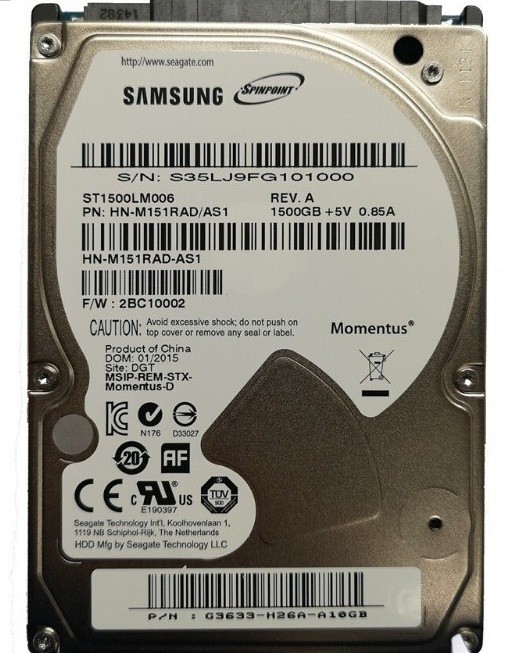 For Samsung Spinpoint M9T 1.5 TB ST1500LM006 5400 RPM 2.5" Internal Hard Drive