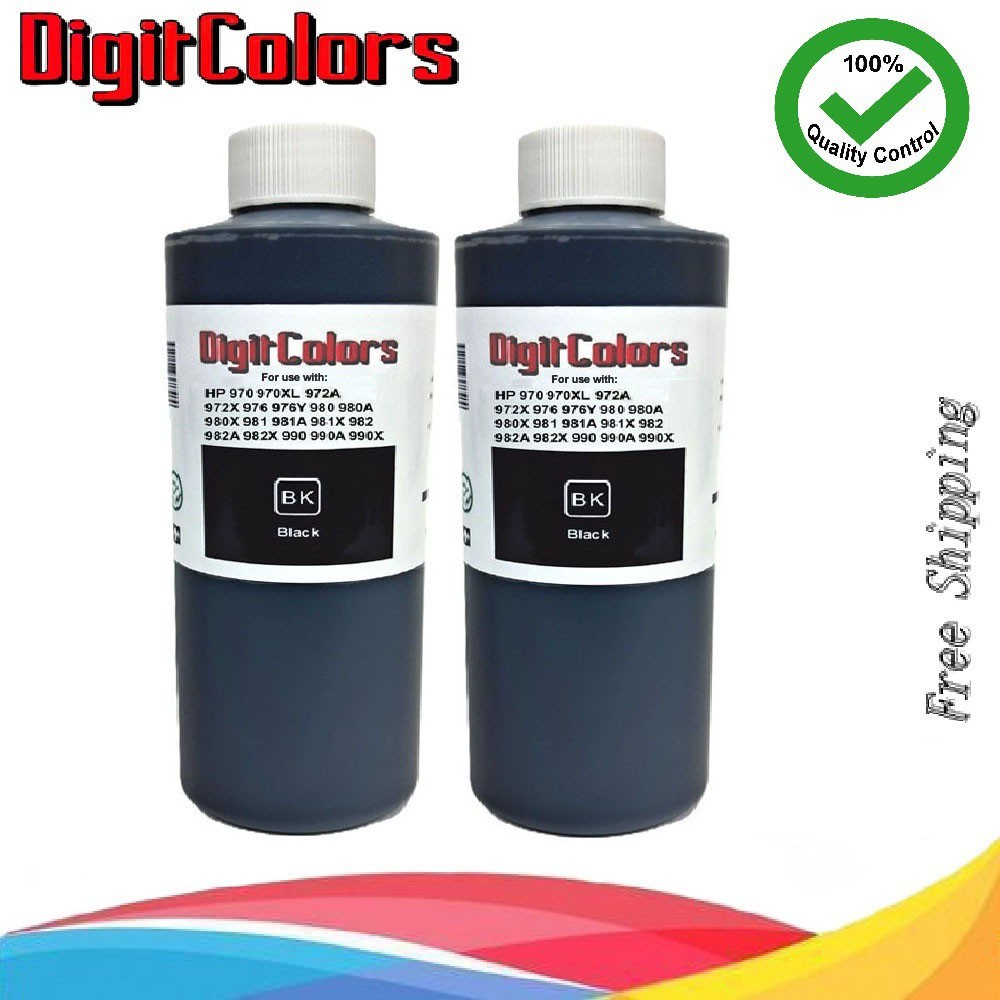 Refill Ink Kit bottles Black Pigment Ink for HP 981X 982 982A 982X 990 990A 990X