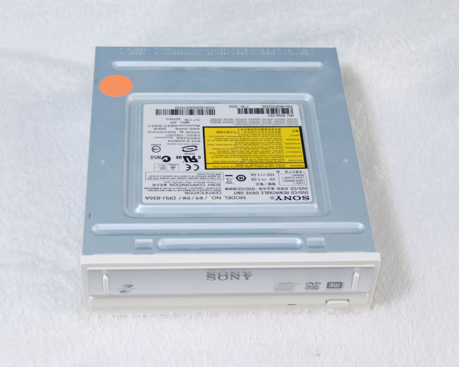 Sony DRU-835A - 18x DVD, 48x CD Drive with LightScribe (Only Reads CDs, No DVDs)