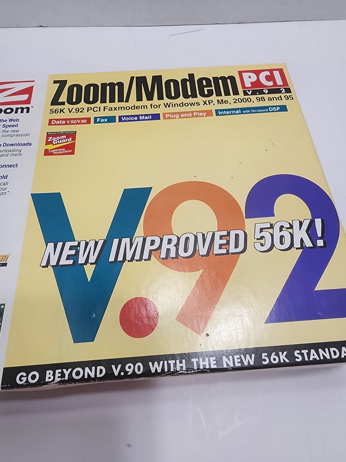 Zoom 56K V.92 PCI Fax Modem Model 3025 – Boxed – Windows 98 / XP Vintage