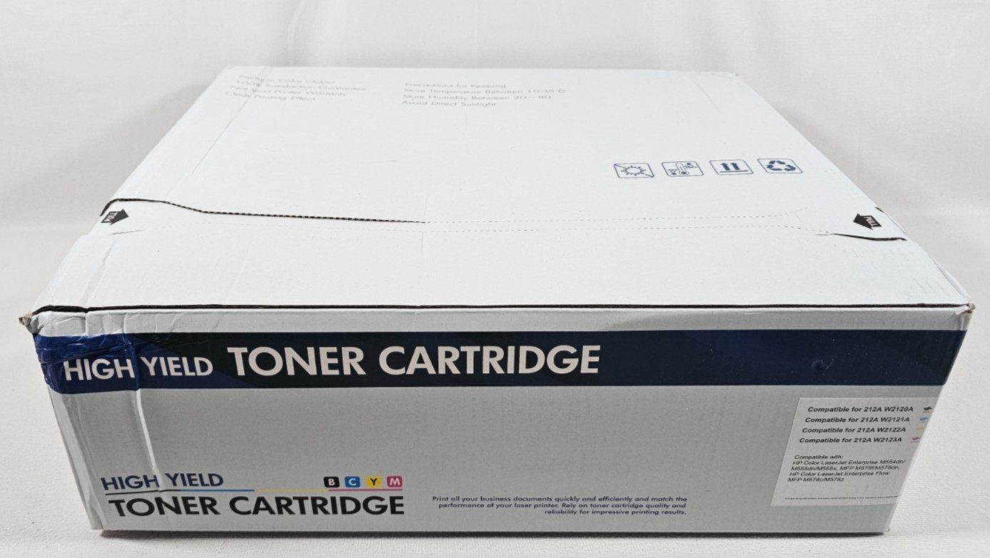 For Color Enterprise M554dn 4x Toner Cartridge Black Cyan Magenta Yellow M555dn