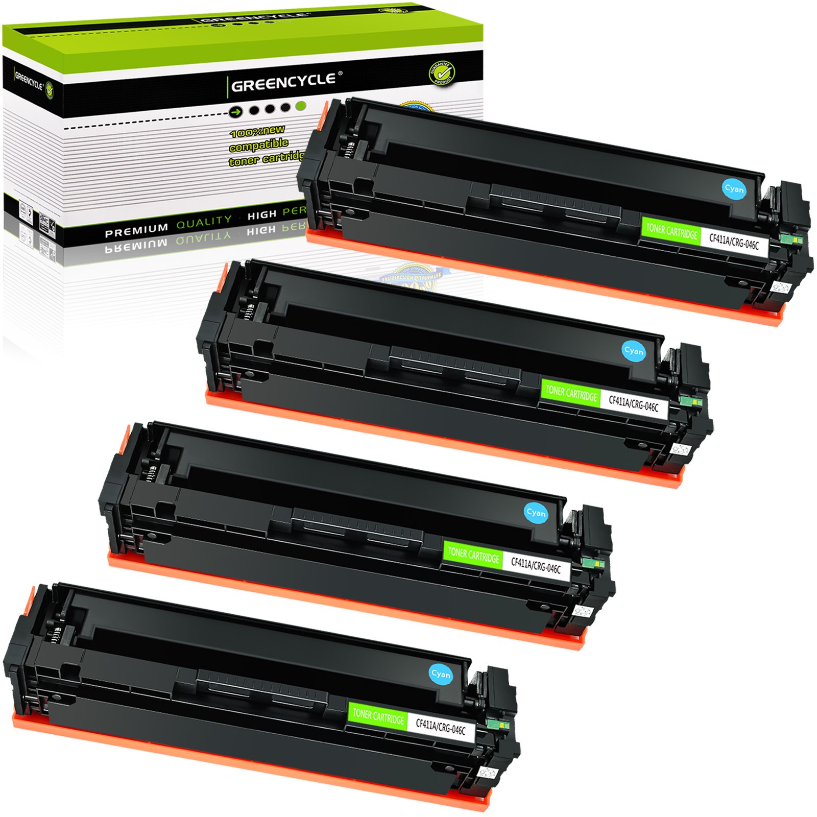 4PK Cyan CF411A Toner Cartridge For HP Color LaserJet MFP M477fdn M477fnw Print