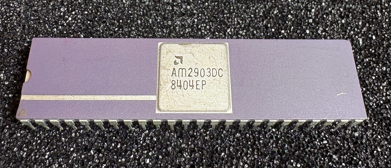 Vintage AMD AM2903DC Bipolar, 4Bit CPU Bit Slice Processor, Purple Ceramic