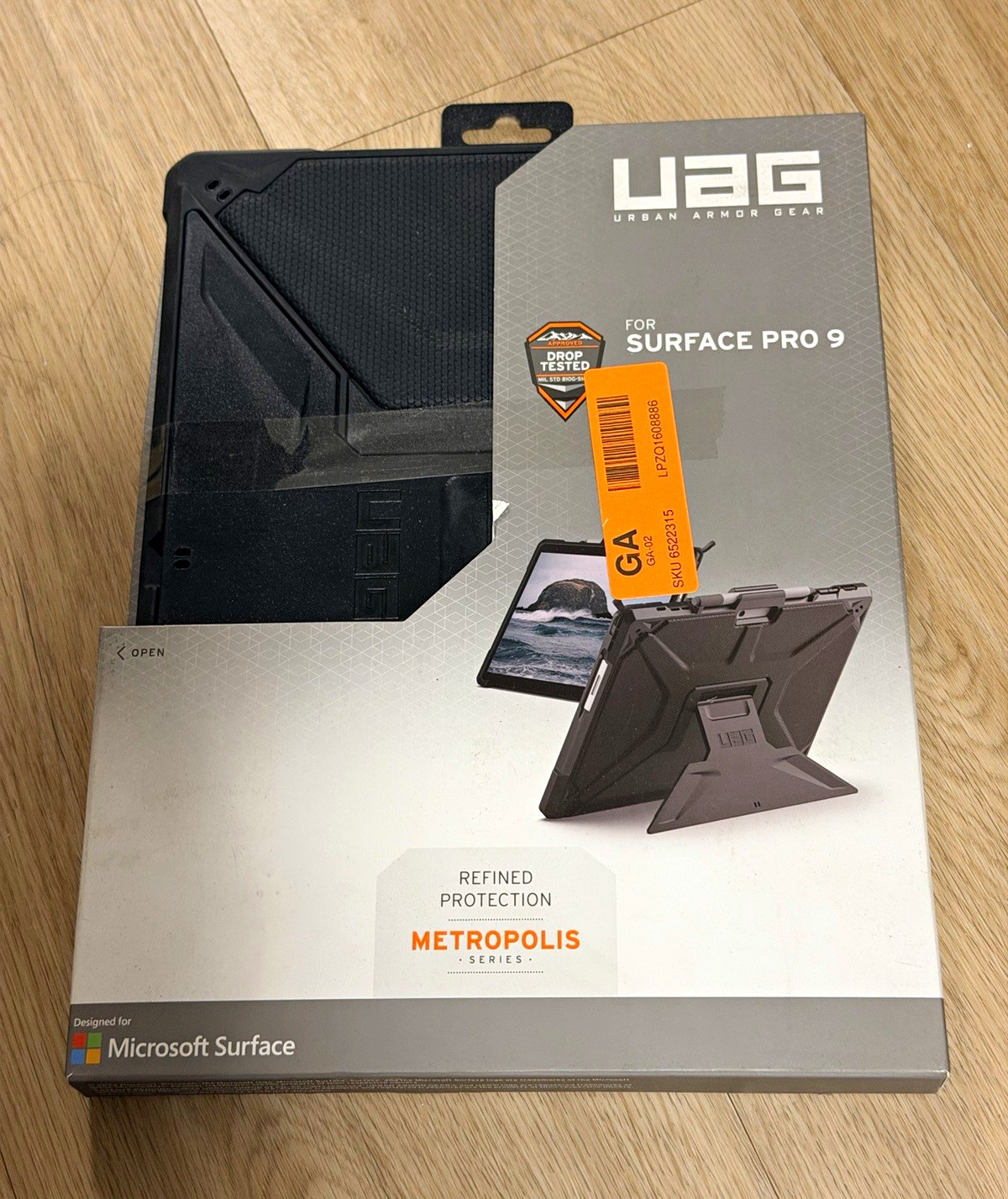 UAG Metropolis Series Rugged Case for Microsoft Surface Pro 9 13" Black Stand