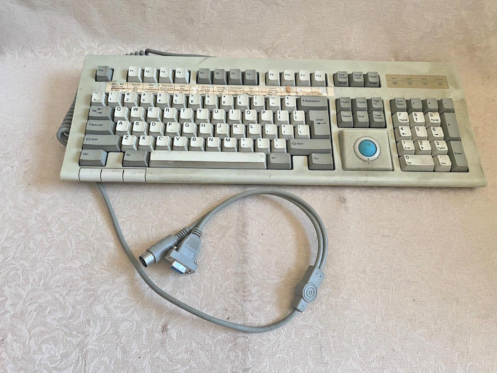 Vintage Chicony KB-5591 Mechanical Trackball Keyboard SMK Monterey Switch Clicky