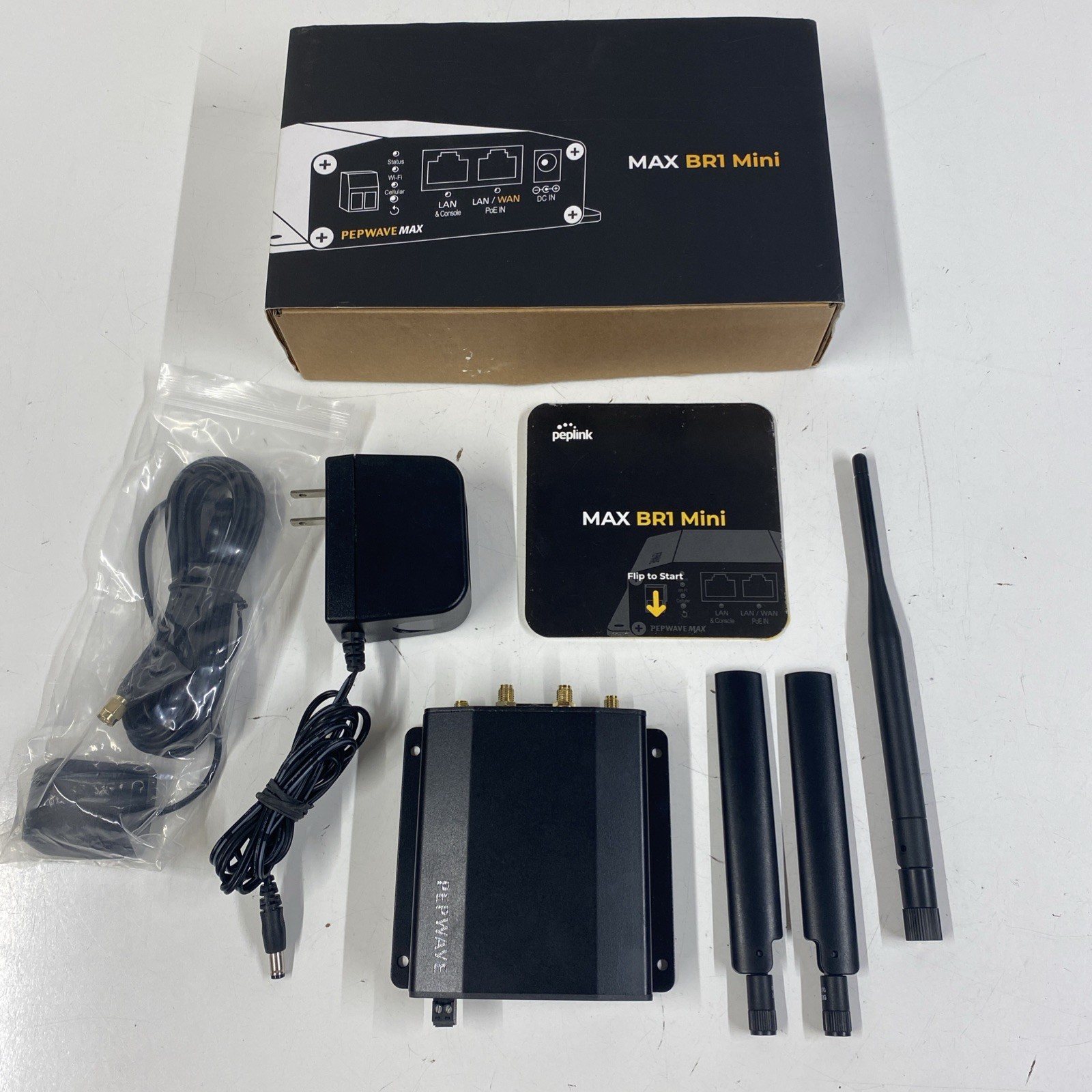 PEPLINK PEPWAVE MAX BR1 Mini LTE Cellular Router Mobile No Wi-Fi Needed