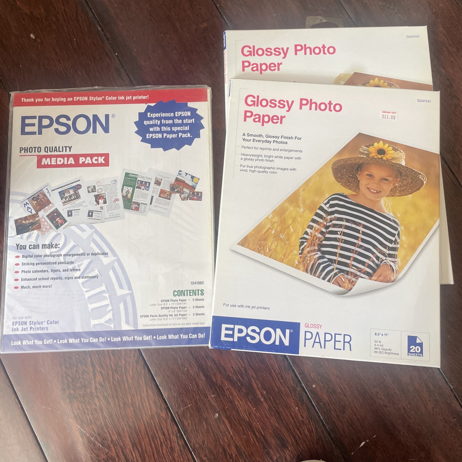 Pack of 40- Epson OEM  GLOSSY Photo Paper  8.5x11” Plus Media Pack 51 Sheets