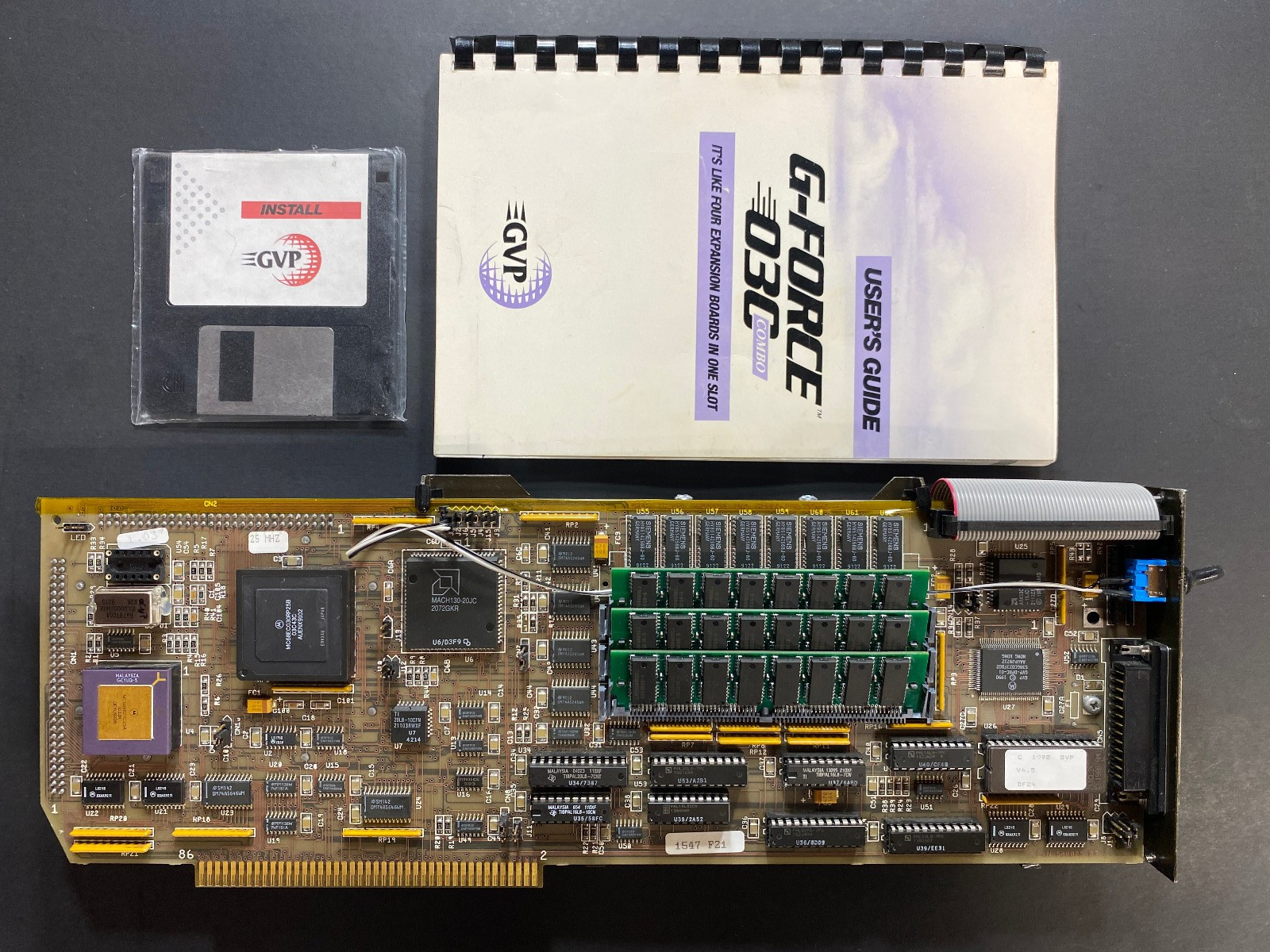 ✫ Commodore Turbo Accelerator GVP G-Force 030 COMBO 33Mhz for Amiga 2000 All set