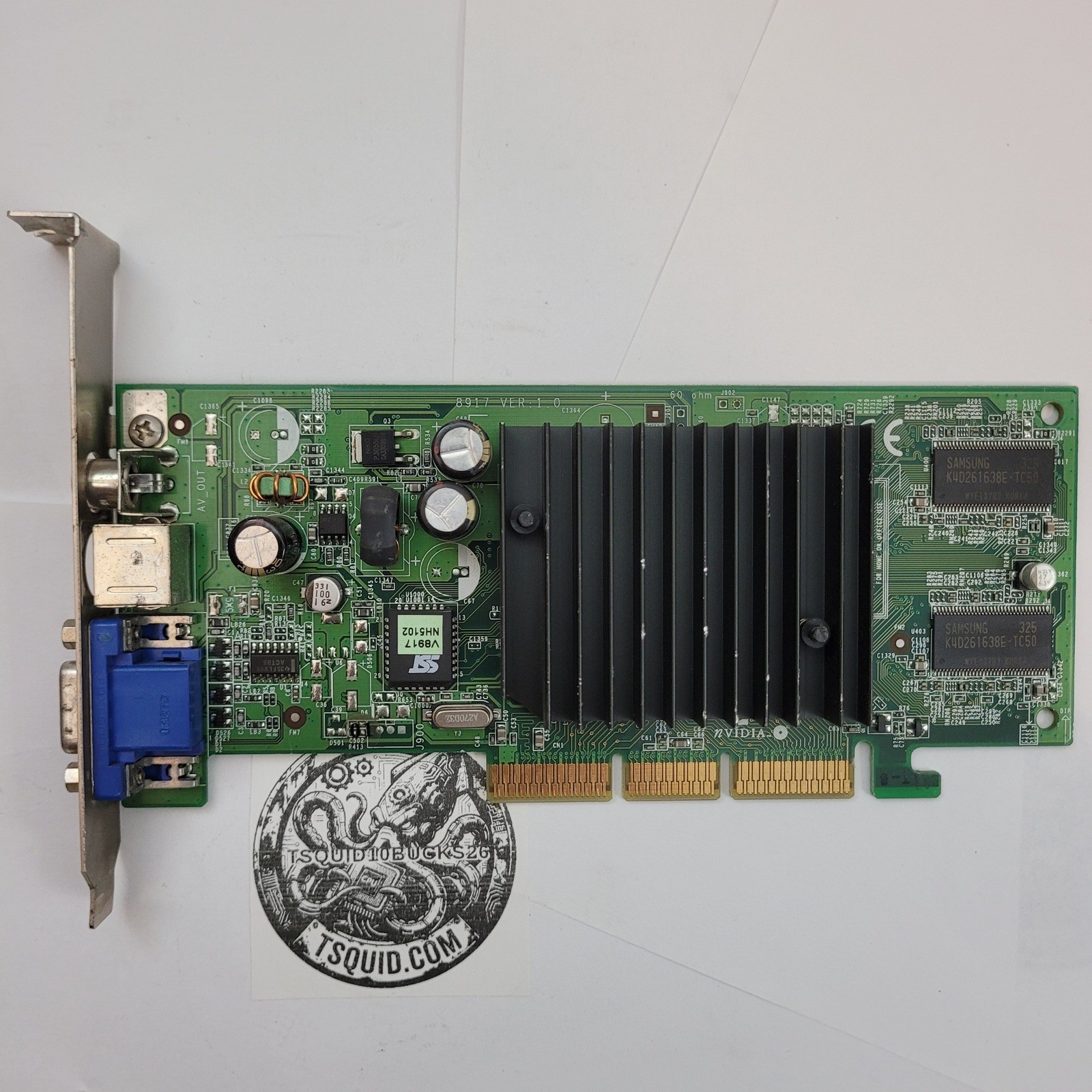 HP NVIDIA GeForce4 MX 440 64MB AGP Graphics Card 5187-3705 MS-8917 VGA S-Video