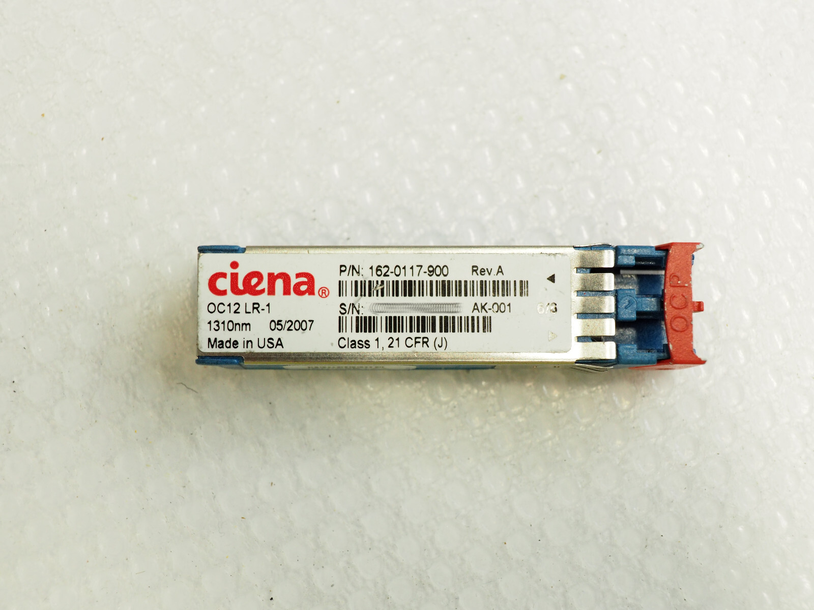 CIENA 162-0117-900 IPUIA5ETAA 1310nm OC12 LR-1 Transceiver Module