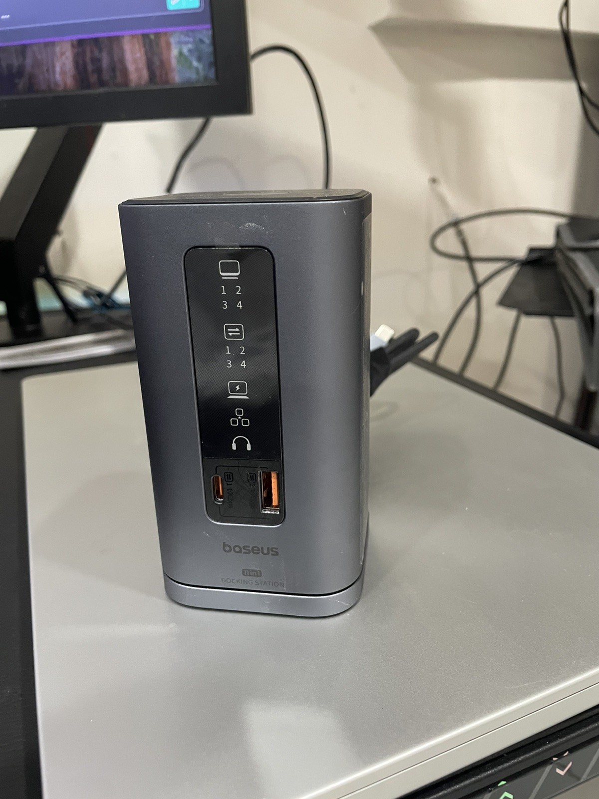 Baseus SpaceMate(Win) Docking Station, USB C Docking Station 3 Monitors with 4K 