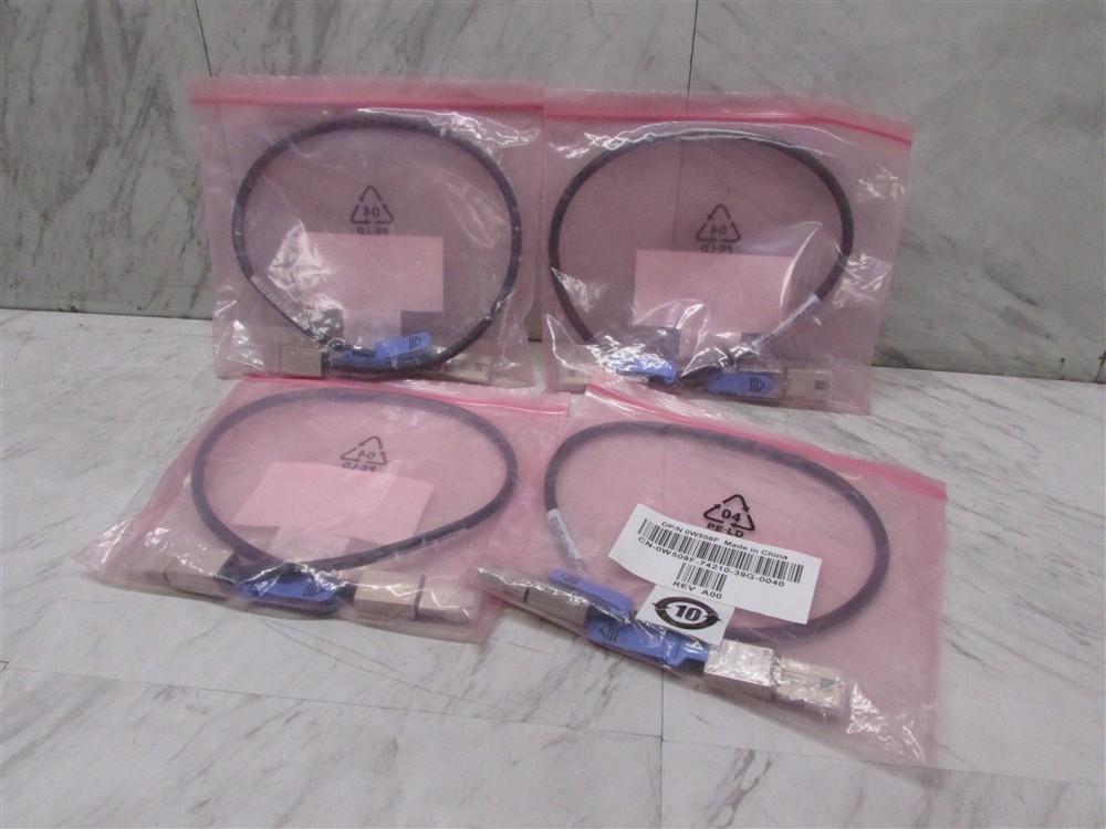 Lot of 4 New Dell W508F 0W508F 0.6M External Mini-SAS SFF-8088 Cable