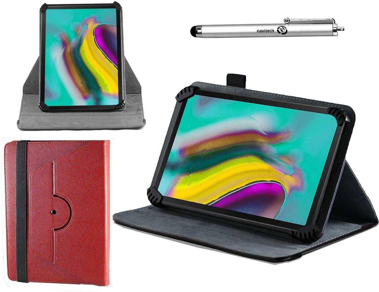 Navitech Red Case And Stylus For RUIQIAI 10" Tablet