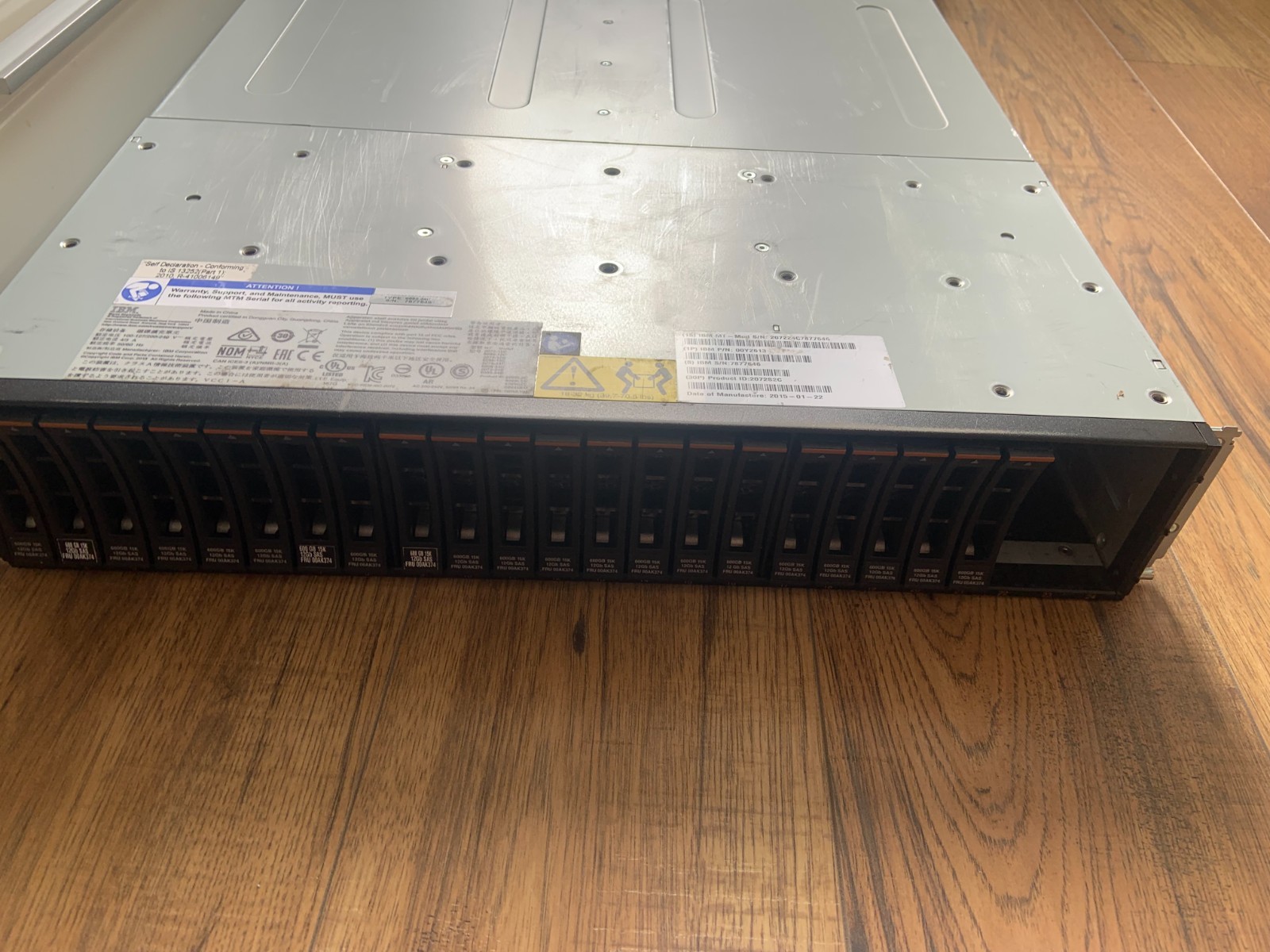 IBM Storwize V3700 Control Enclosure (Chassis) — Model 6099-24C / 2072-24C