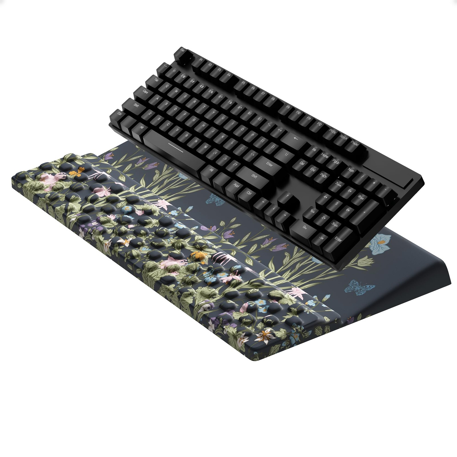 Ospelelf Keyboard Stand Pad with Wrist Rest, Comfy Ergonomic Keyboard Riser H...
