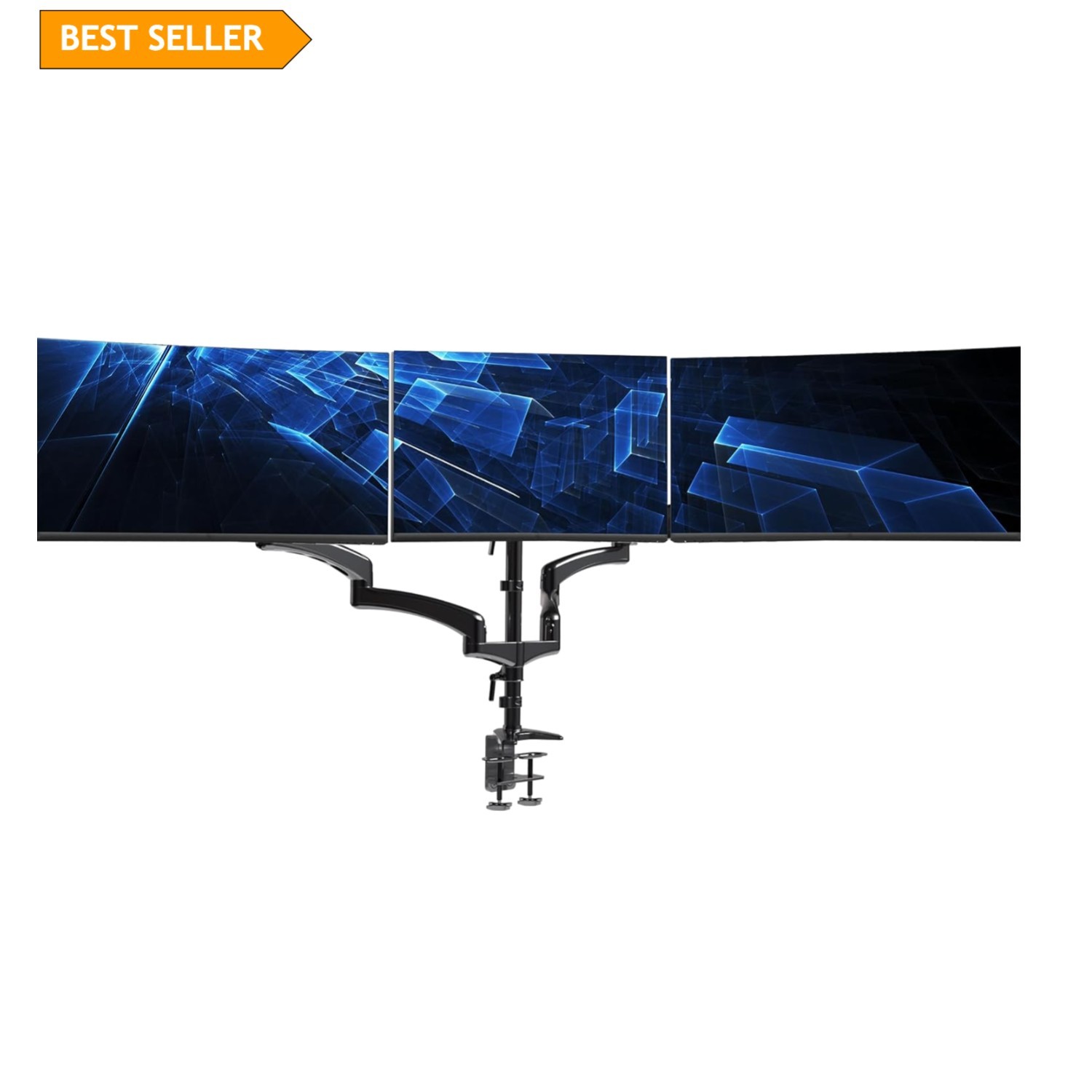 Heavy Duty Triple Monitor Mount - Supports 17" to 32" Screens with Articulation