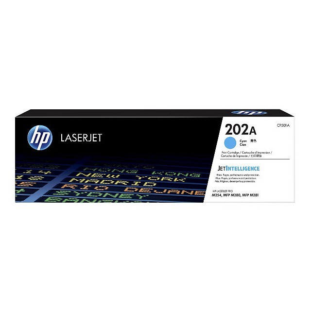 New Open Box HP 202A Cyan Original LaserJet Toner Cartridge, CF501A