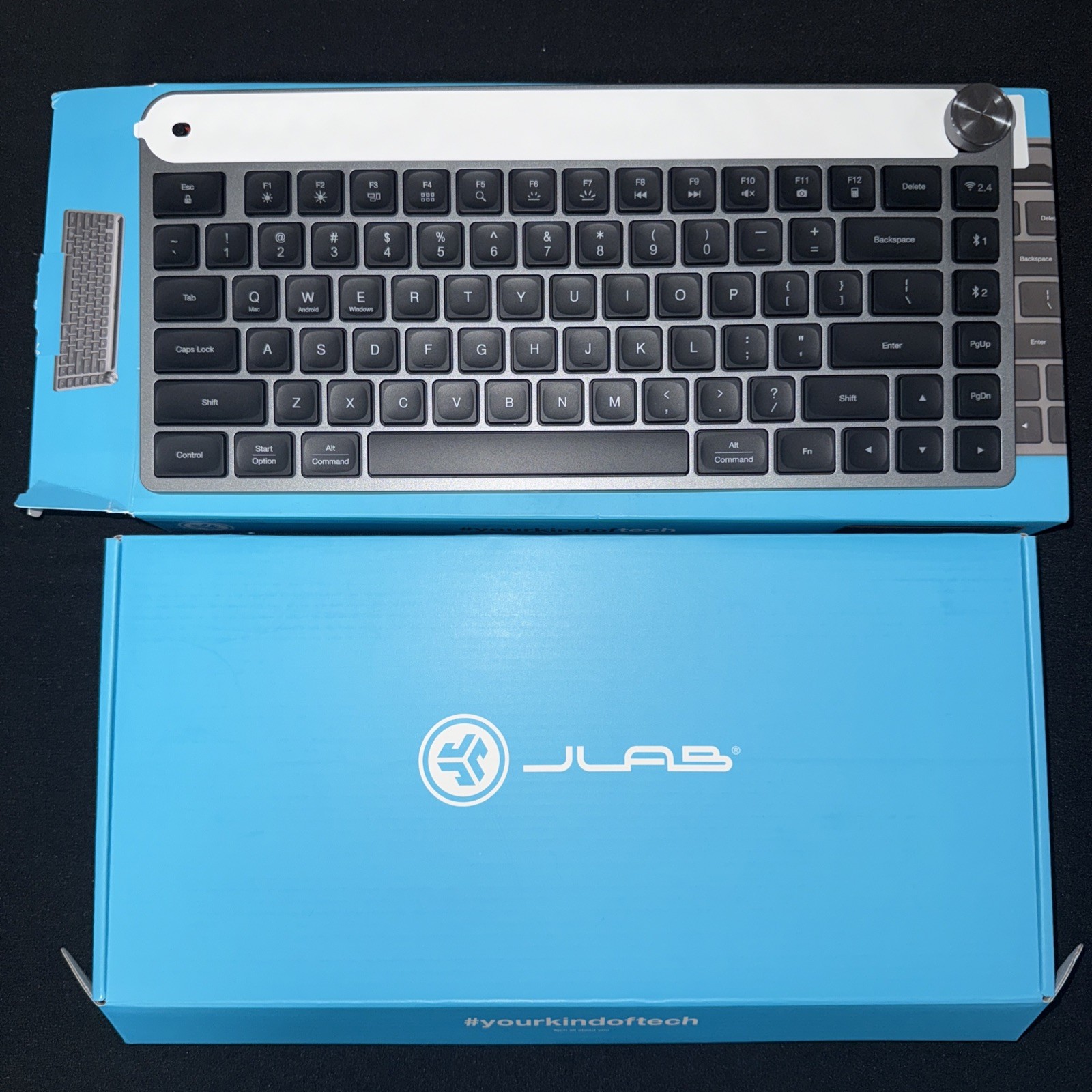 JLab Epic Mini Wireless Keyboard, Black, 108 Keys, Bluetooth - Grade A