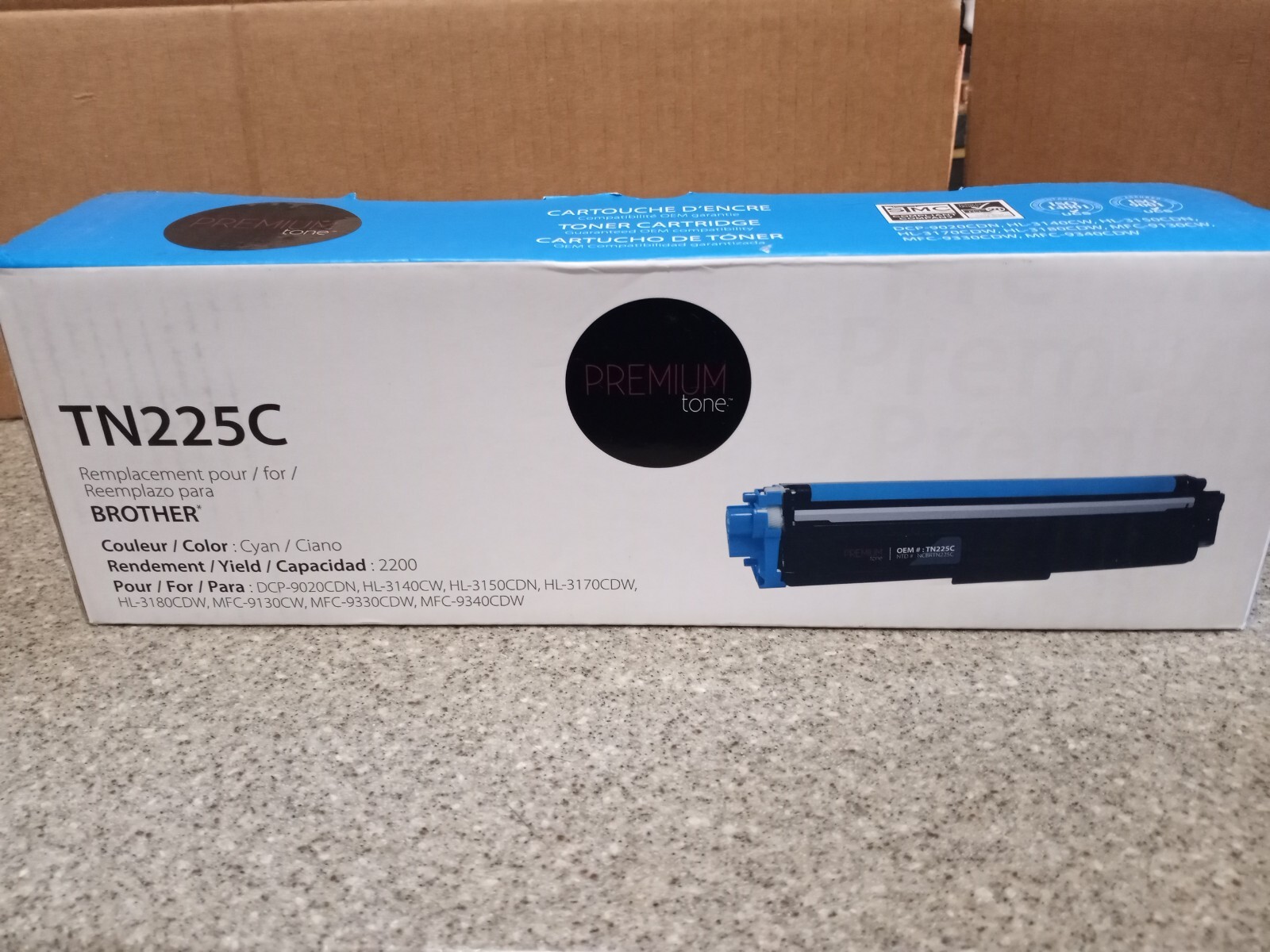 Brother Genuine High Yield Toner Cartridge, TN225C, Replacement Cyan Toner, Page