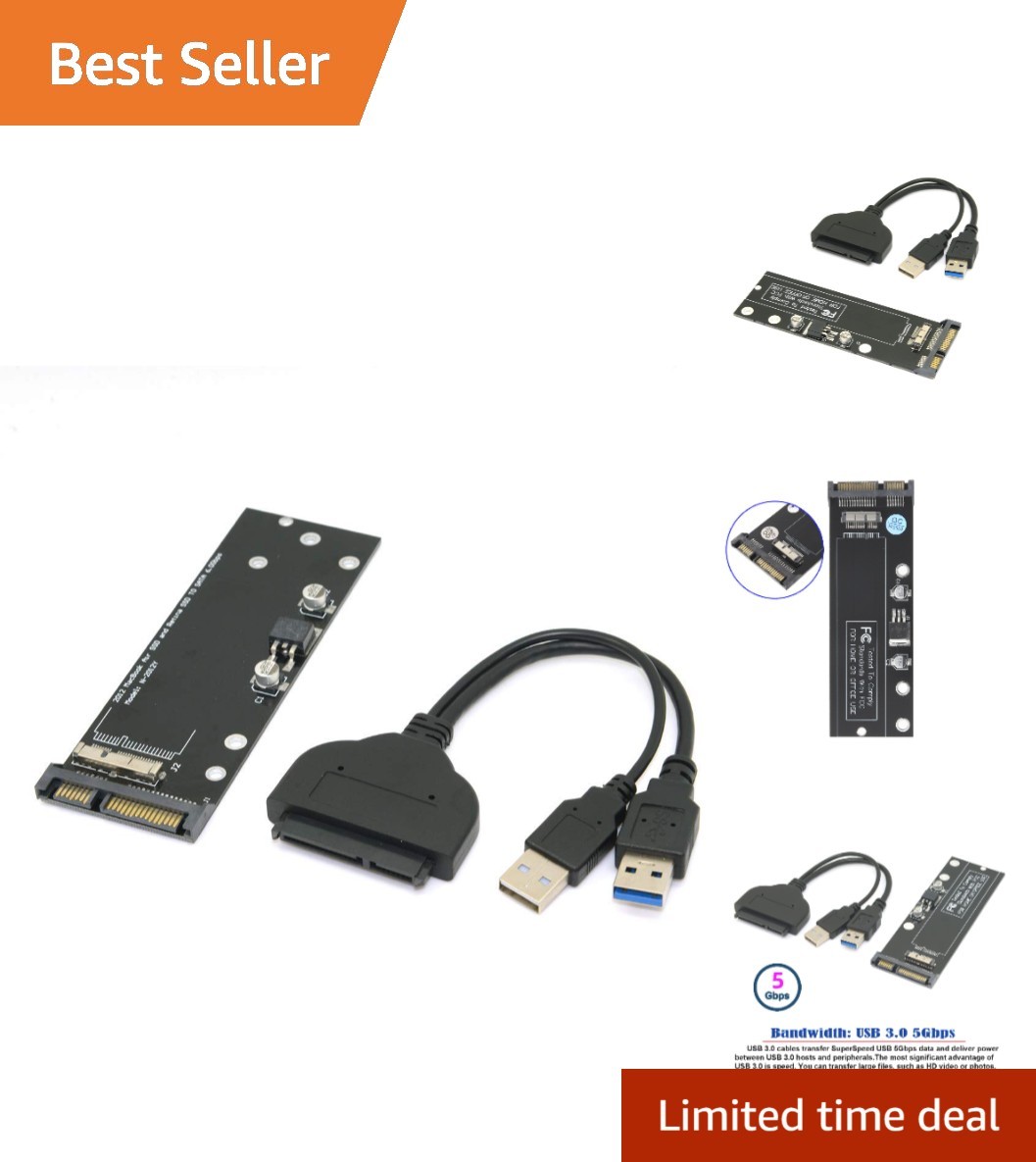 12+6Pin to SATA Adapter for 2010-2011 Mac Air - Fast USB 3.0 Connectivity