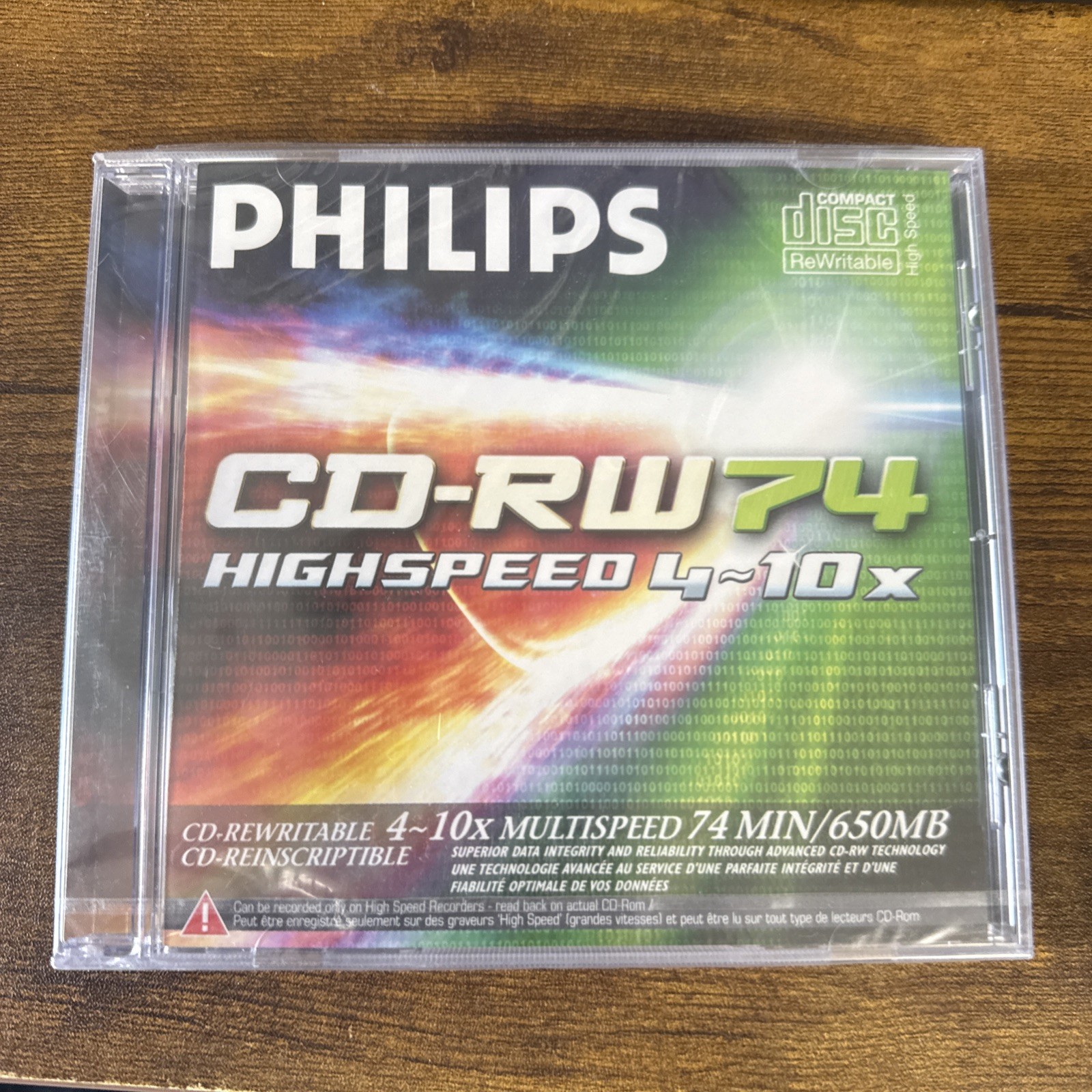Philips CD-RW 74, Highspeed, Music, Audio Blank Recordable, Re-Writable, NEW