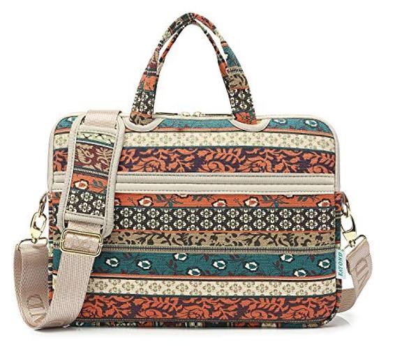 Patten Waterproof Laptop Shoulder Messenger Bag Case 15-15.6 inch Red Bohemia