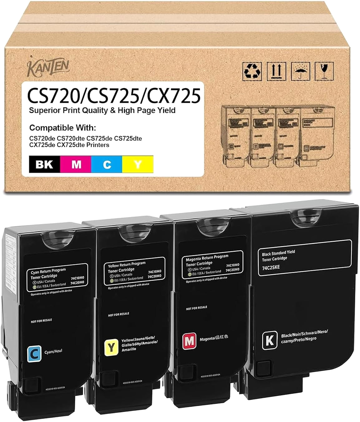 CS720 CS725 CX725 Toner Cartridge for Lexmark CS720de CS725de CX725de Printers