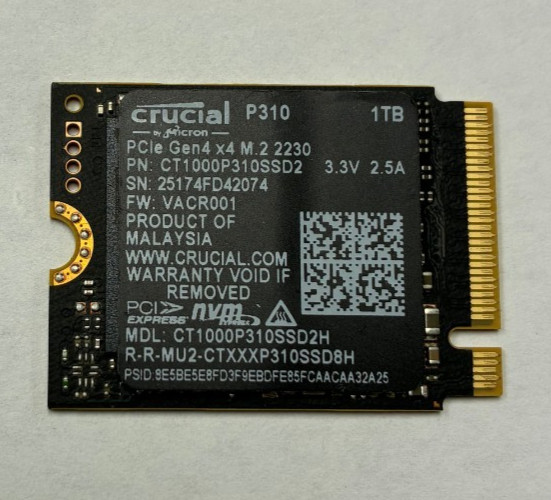 Crucial P310 2230 PCle Gen4 NVMe M.2 1TB Drive CT1000P310SSD2