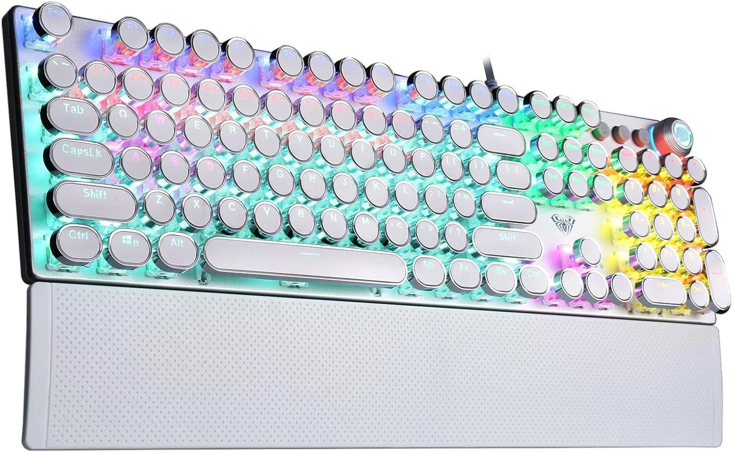 AULA F2088 Typewriter Style Mechanical Gaming White-blue switches