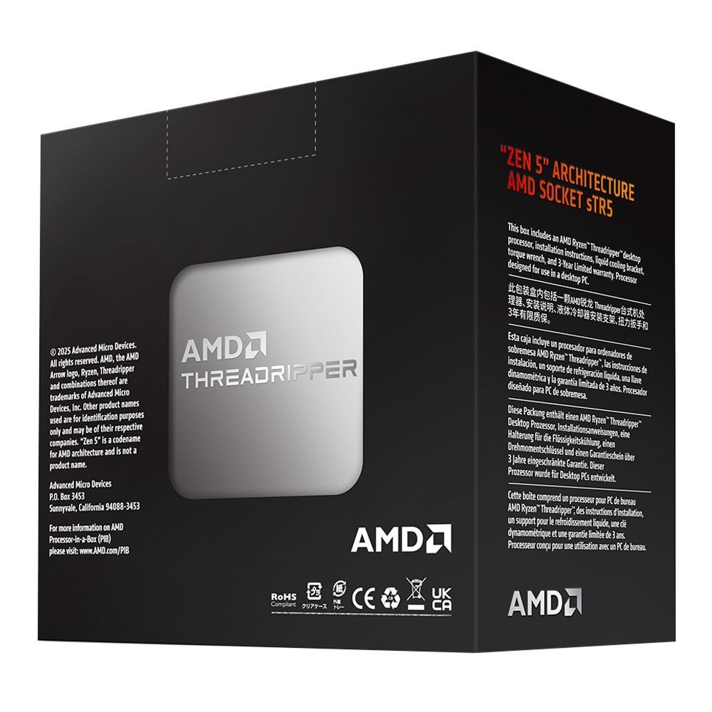 AMD Ryzen Threadripper 9960X Shimada Peak 5.4 GHz 24-Core sTR5 Boxed Processor
