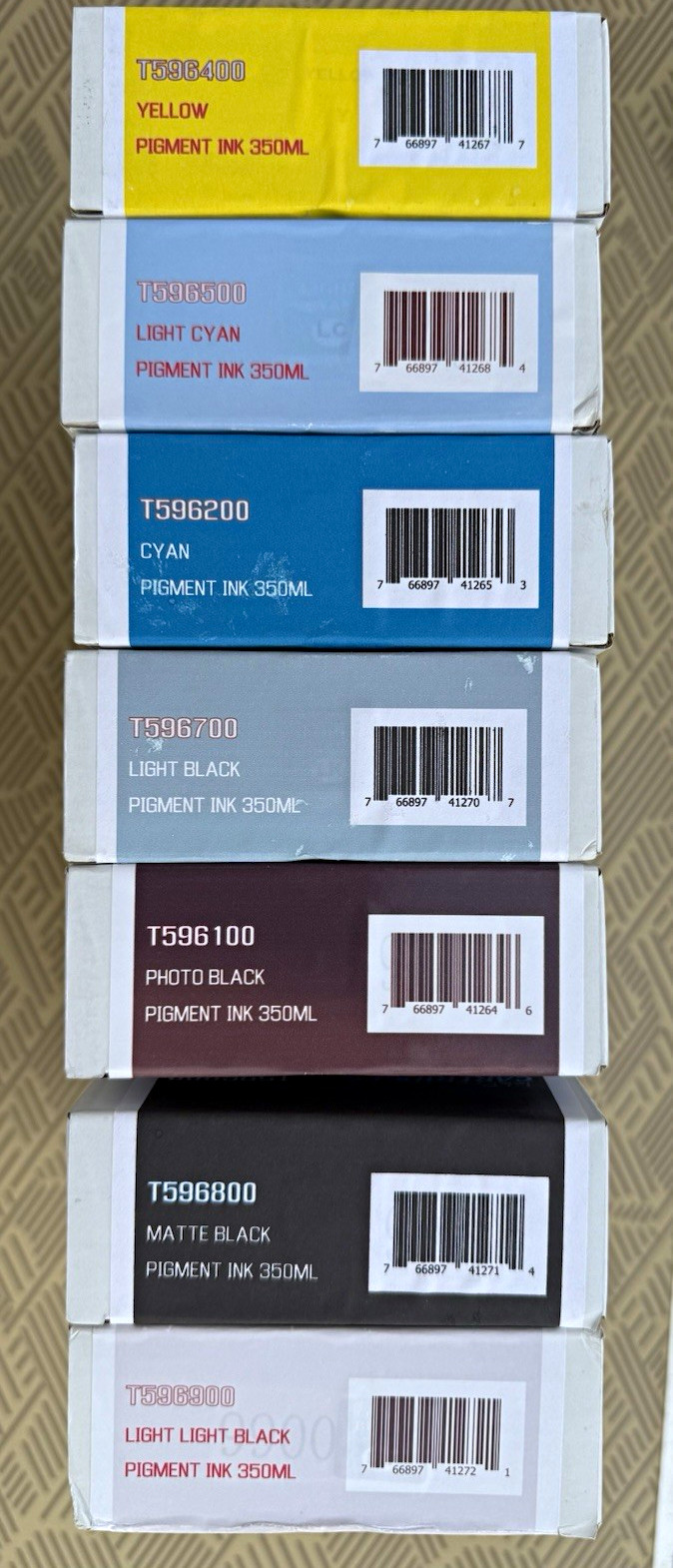 Epson Stylus Pro 7890/9890/7900/9900 Pigment Ink Cartridges