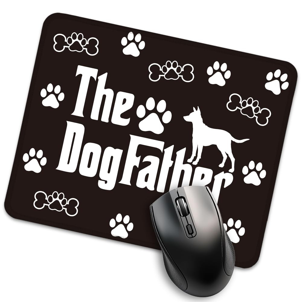 Funny The Dogfather Dog Lover Dad Birthday Father Day Mouse Pad Office Mat