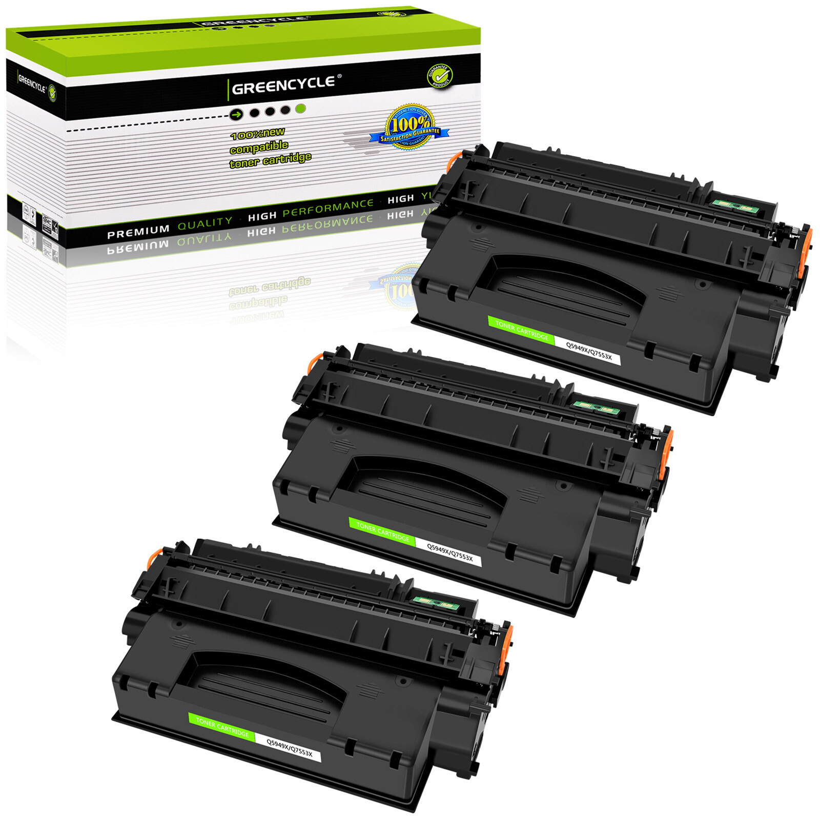 3PK Q5949X Toner Cartridge Compatible for HP 49X LaserJet 1320 1320N 1320T 3390