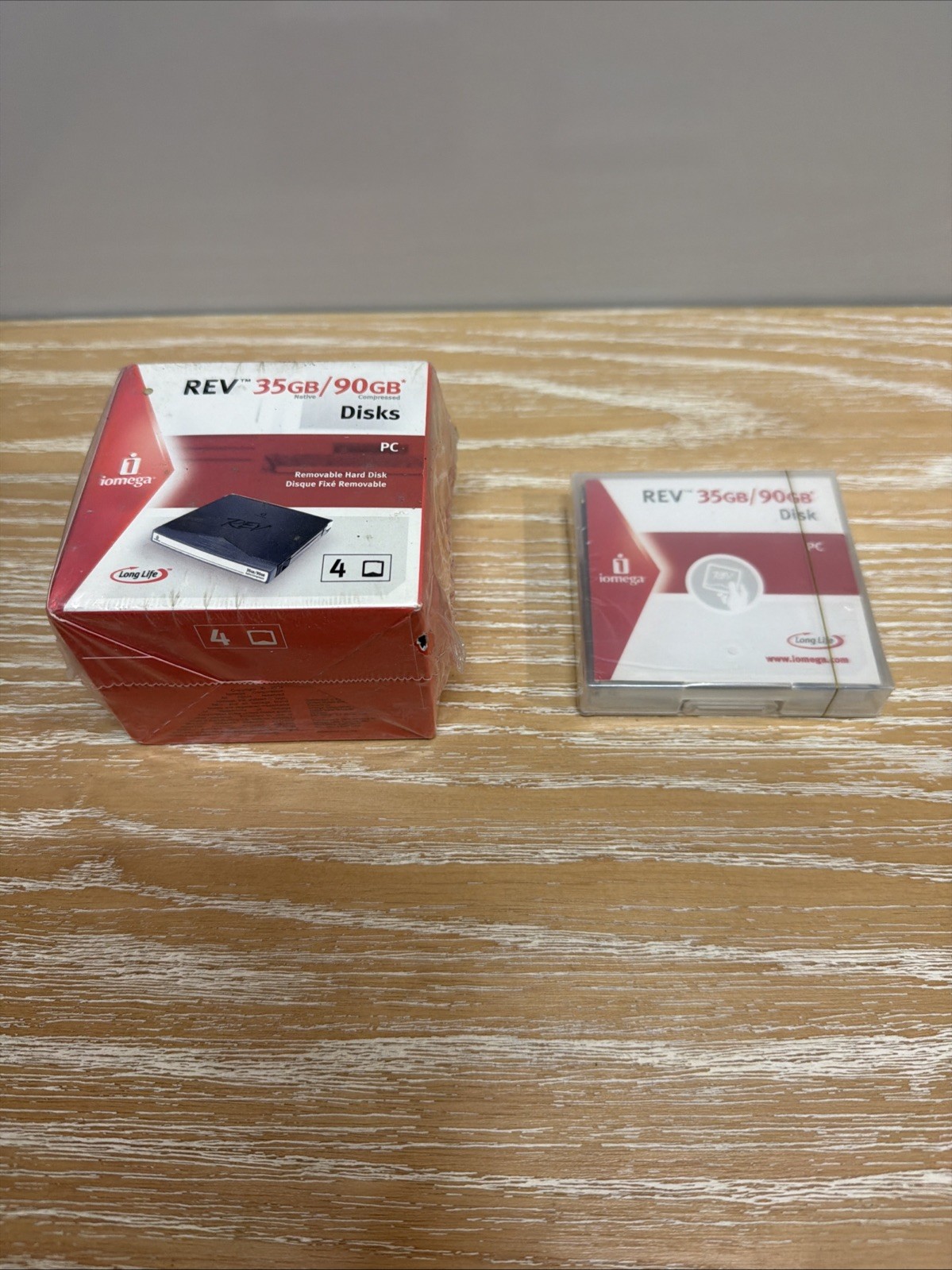Iomega REV 35GB/90GB Removable Hard Disks Lot of 5 New Factory Sealed