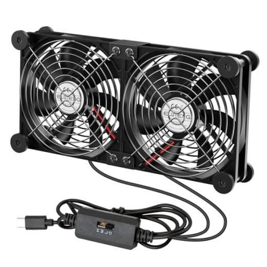 ELUTENG Dual USB Computer Fan 120mm 12CM