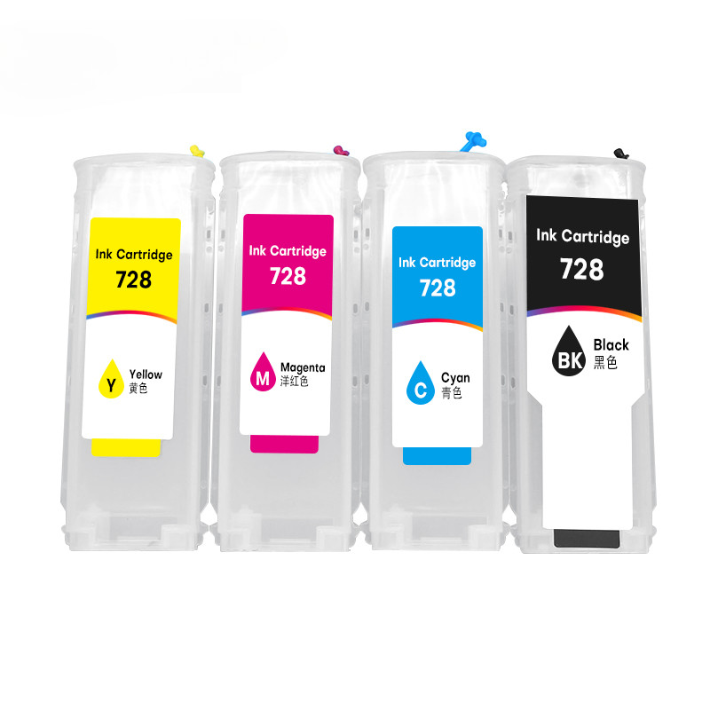 Refillable ink cartridge 728 for HP T730 T830 Printer 4color/set
