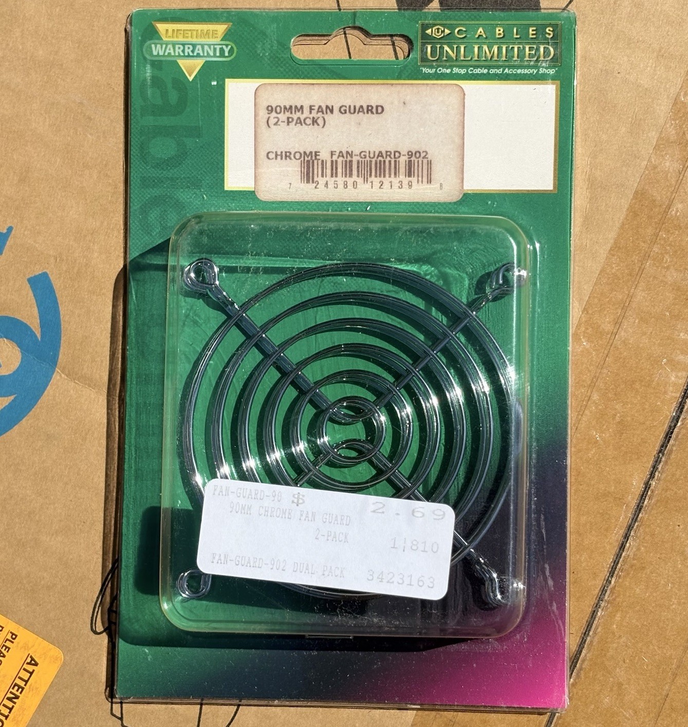 Cables Unlimited FAN-GUARD-902 90mm Chrome Fan Grill/Guard 2-Pack