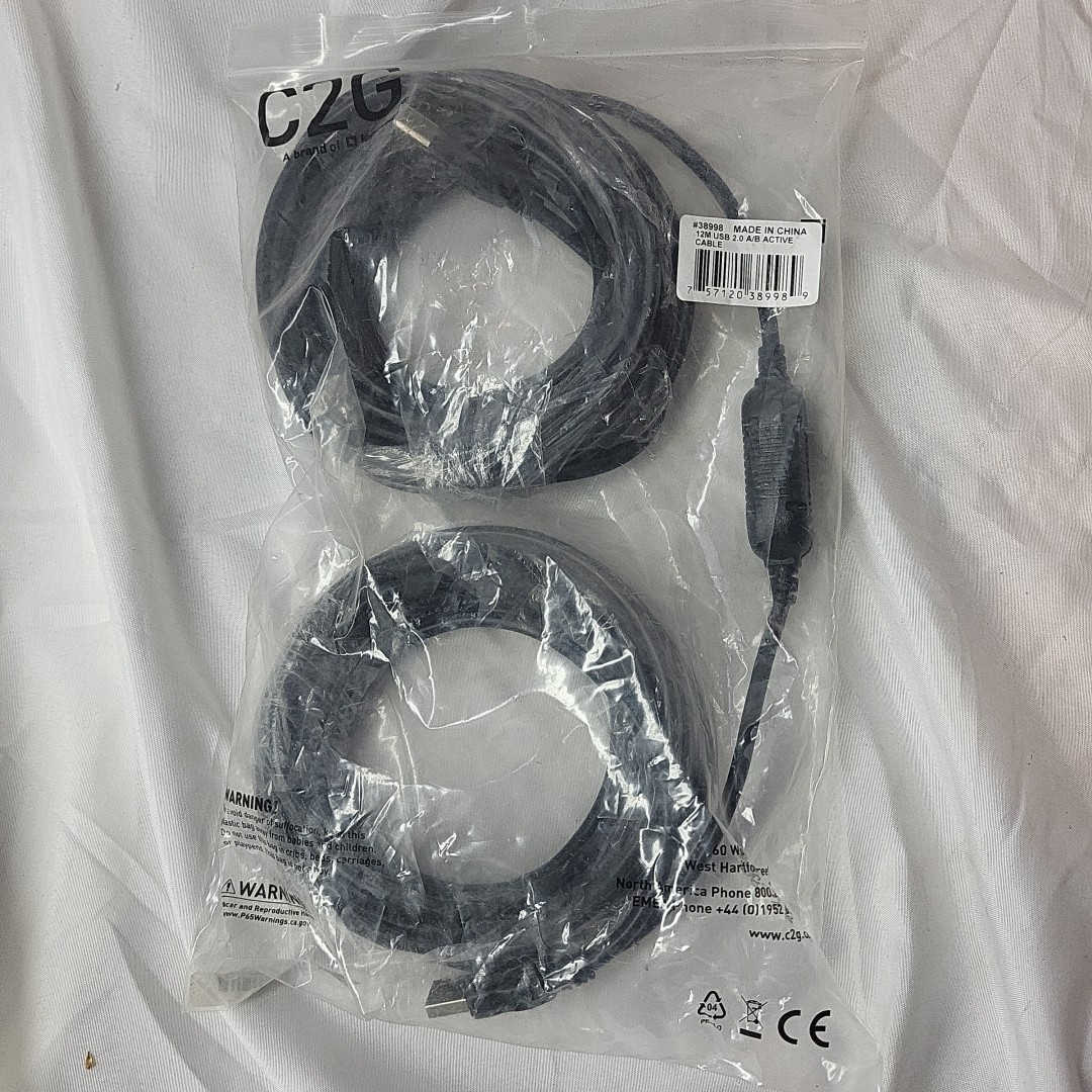 Cables 2 Go C2G 38998 39.3ft (12m) USB A/B Active Cable (Center Booster Format)