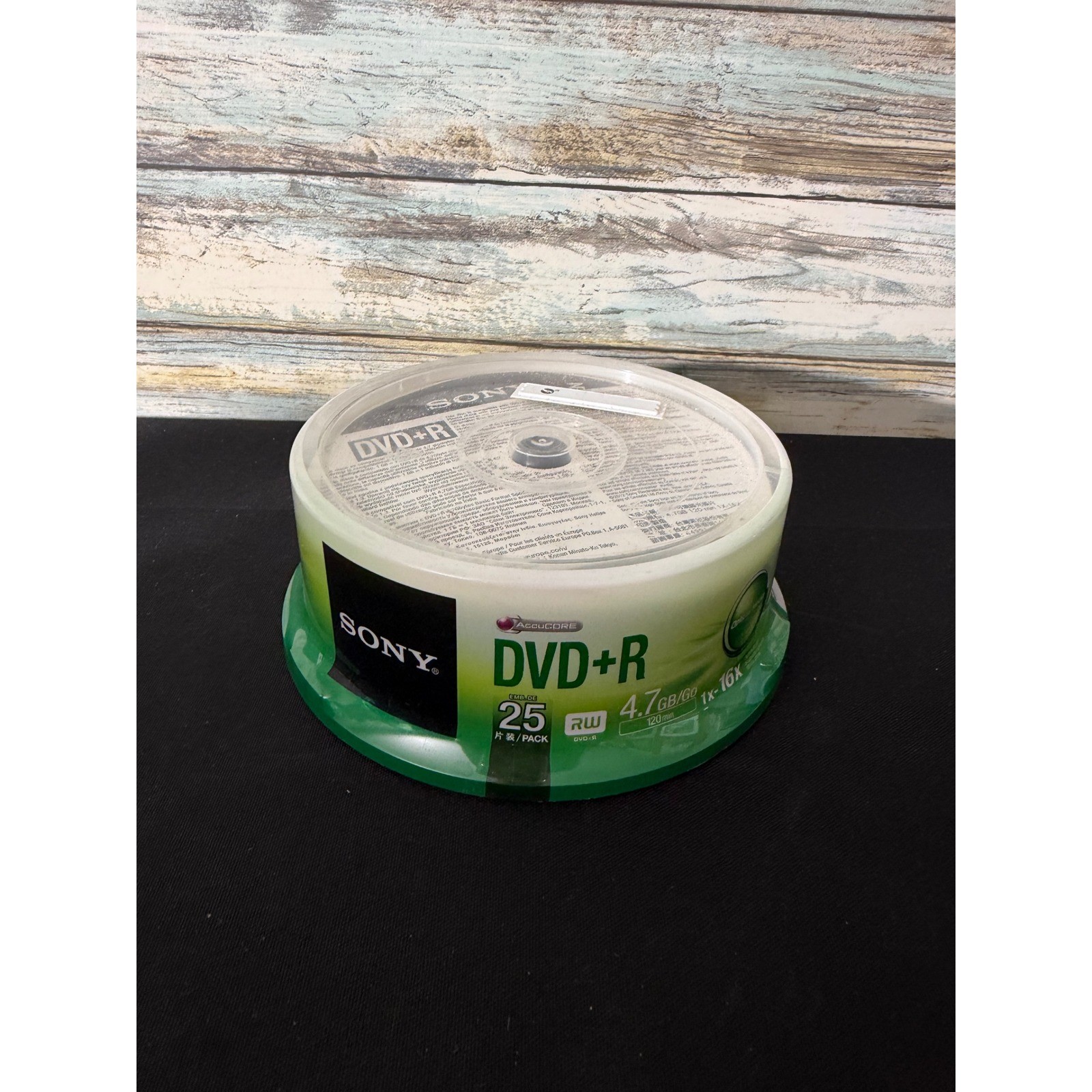 Sony DVD+R 25 Pack 4.7GB 16x New Blank Media Spindle 25DPR47SP AccuCORE