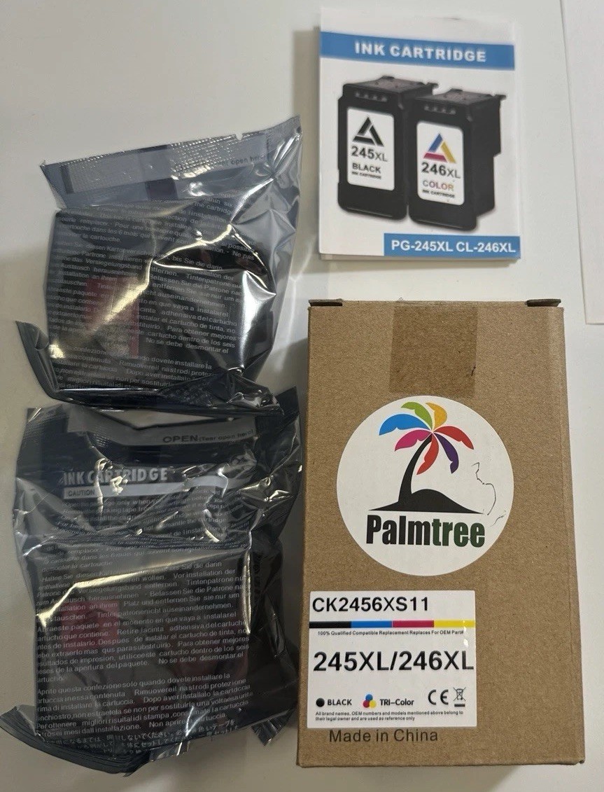 Palmtree PG-245XL CL-246XL Compatible Ink Cartridges Sealed Date Unknown