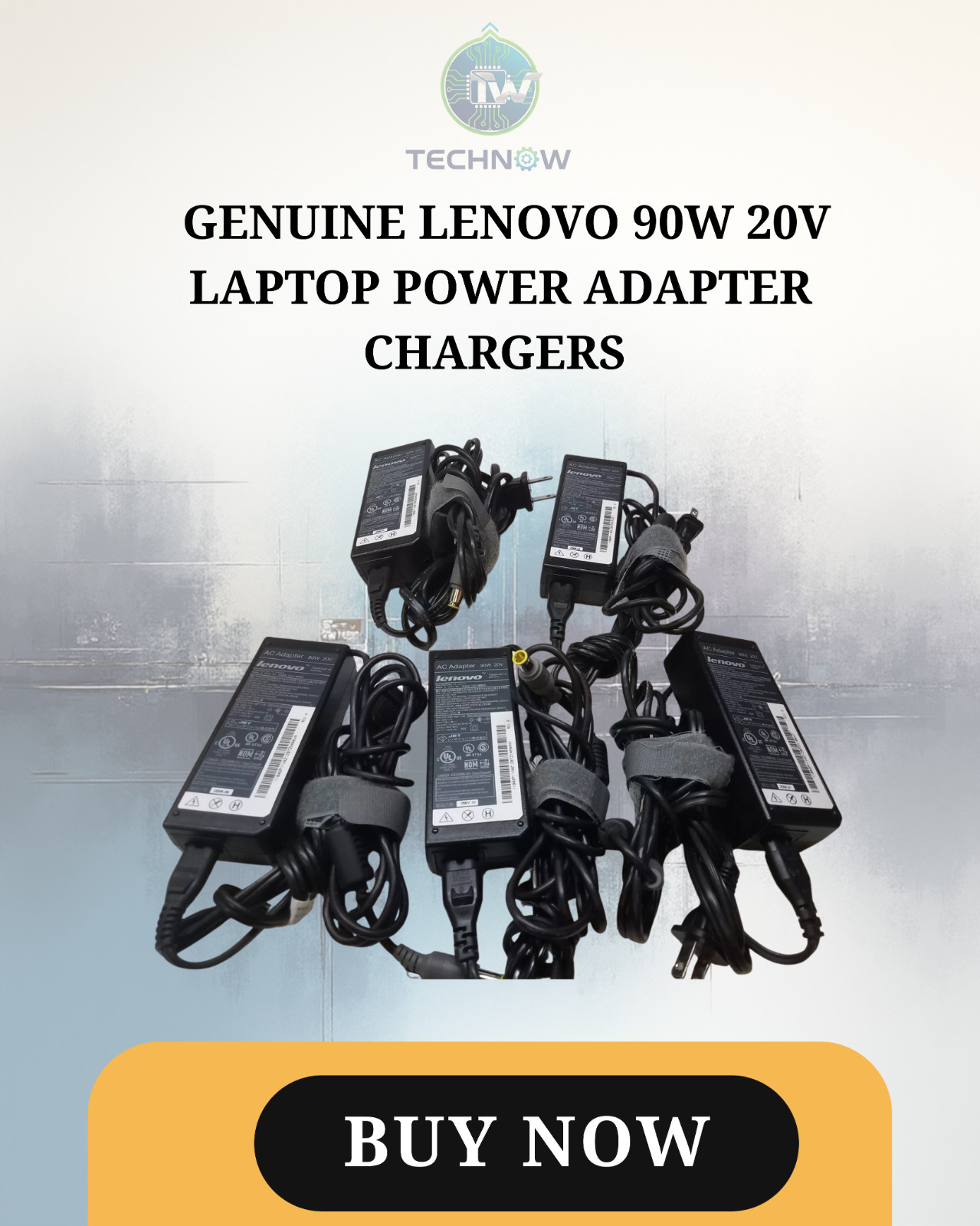 Genuine Lenovo 90W 20V Laptop Power Adapter Chargers 92P1109 w/ Cables
