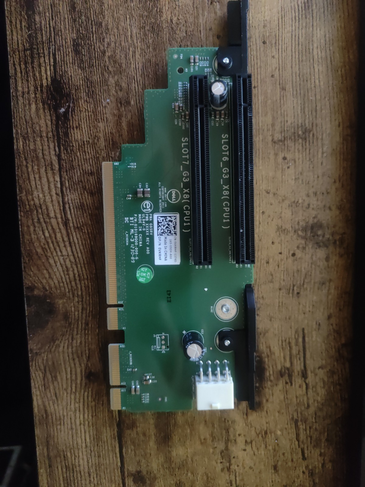 DELL VKRHF 2X8 SLOTS RISER CARD FOR POWEREDGE R720 0VKRHF