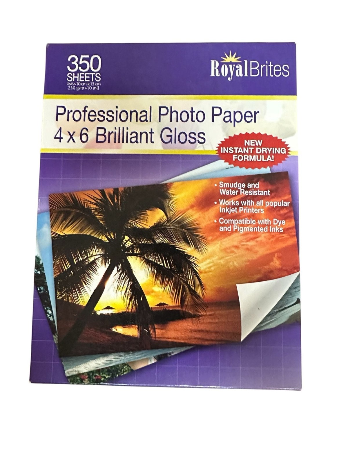 Royal Brites Professional 4x6 Brilliant Gloss Photo Paper