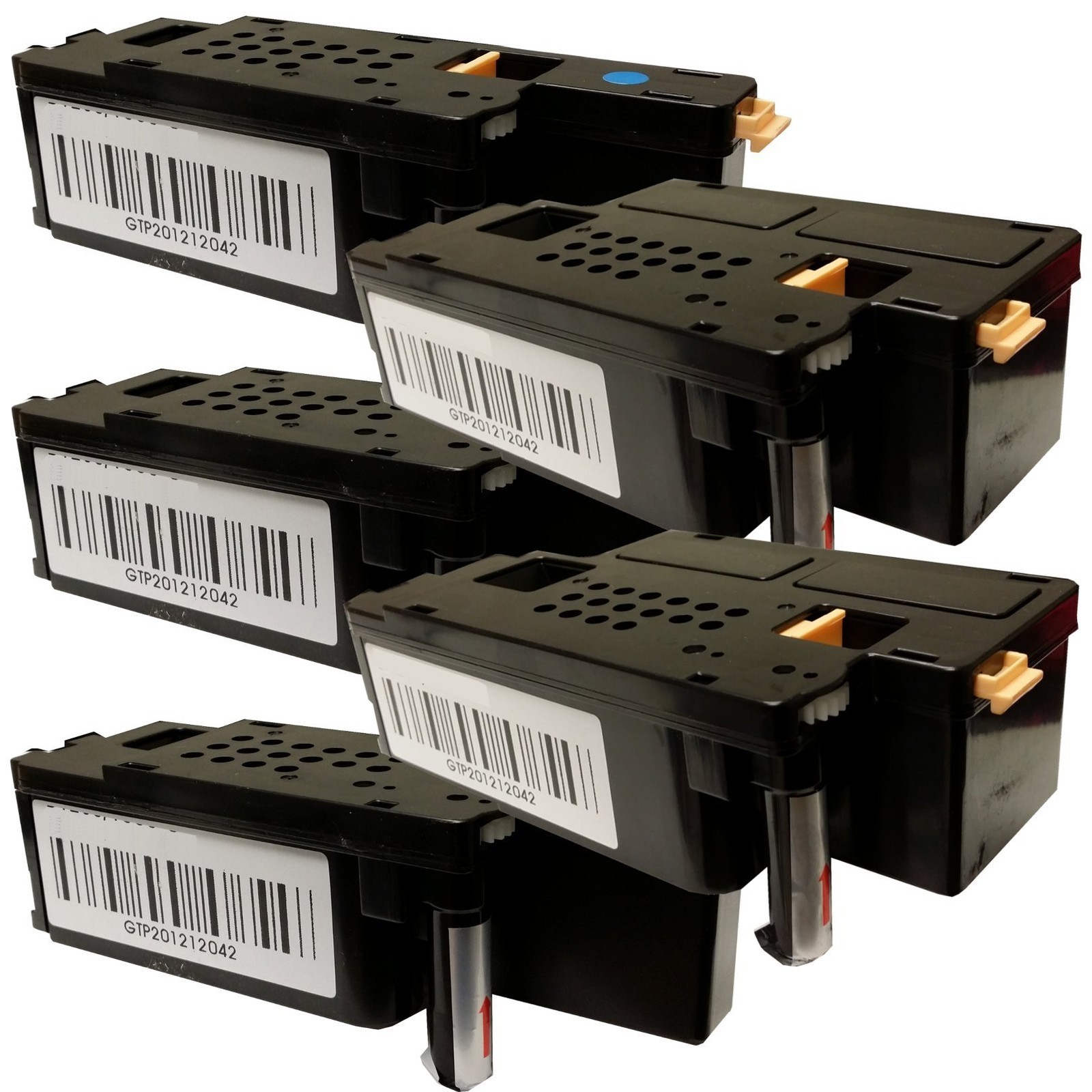 5 Pack Color Toner Set  Fits Dell C1660W, C1660, C1660CNW