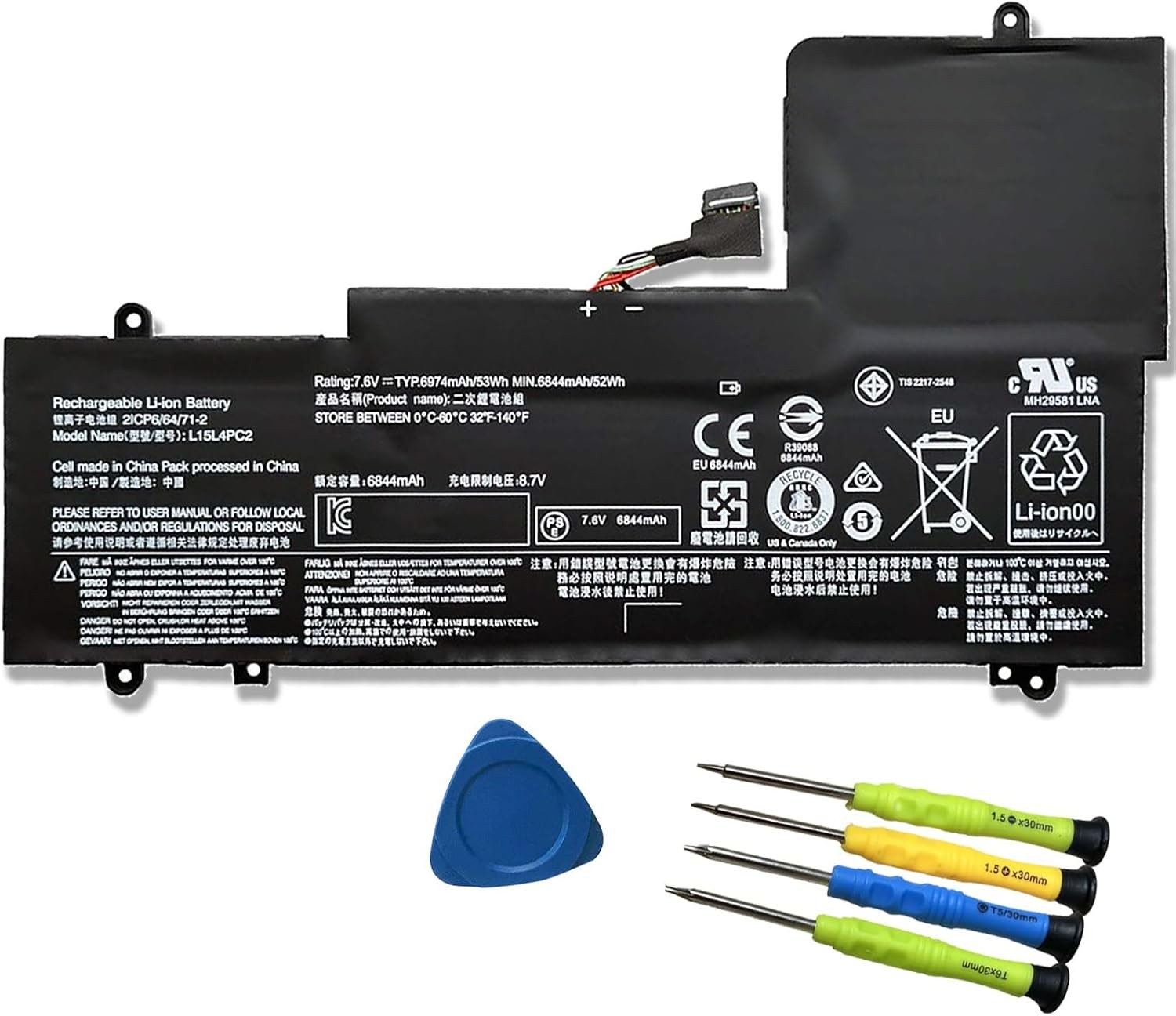 L15L4PC2 L15M4PC2 Laptop Battery Replacement for Ideapad Yoga 710 14IKB 710