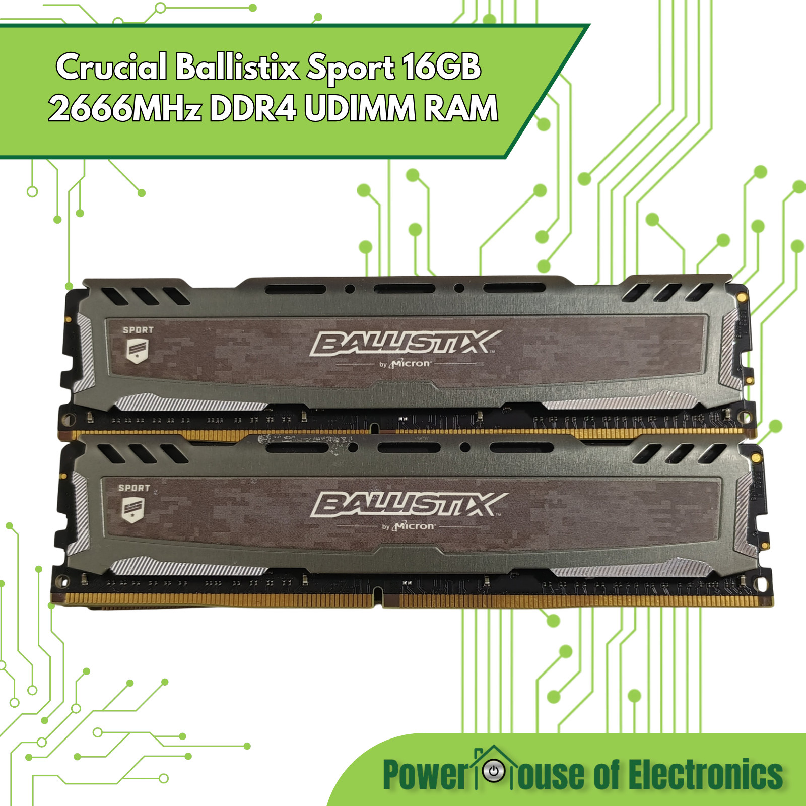 Crucial Ballistix Sport (Silver) 16GB 2666 MHz UDIMM | BLS16G4D26BFSB.16FD